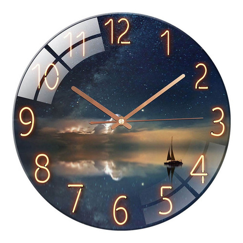 Reloj De Pared De Cuarzo De Vidrio Moderno, Péndulo, Sala