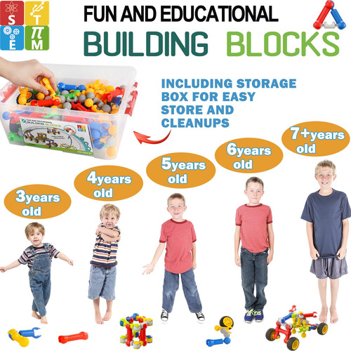 Kit De Bloques De Construcción Afomida Stem Toys 125 Unidade