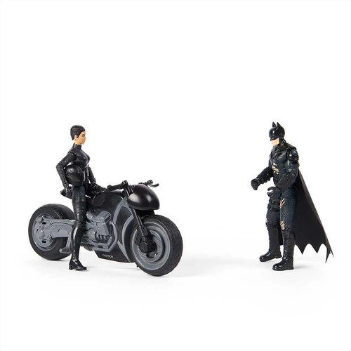 The Batman Y Selina Kyle Chase Figuras Moto Dc Spin Master