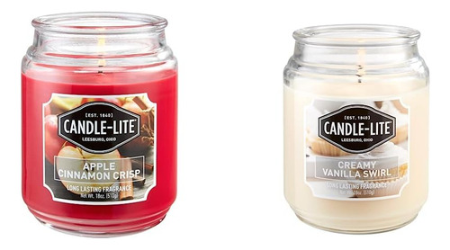 Candle-lite Fragancia Perfumada De Manzana Y Canela, Una Vel