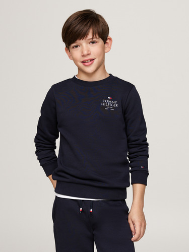 Polerón De Niño Con Logo Azul Tommy Hilfiger