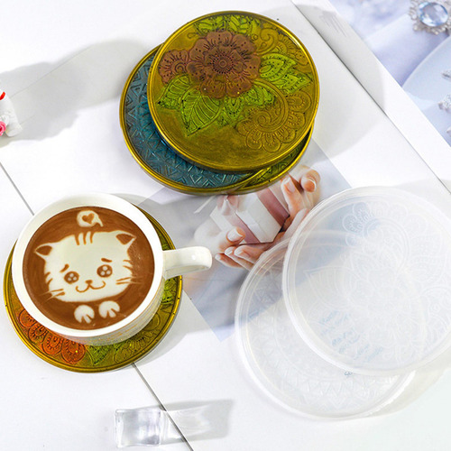 Molde De Silicona Para Posavasos De 2 Piezas, Moldes Para