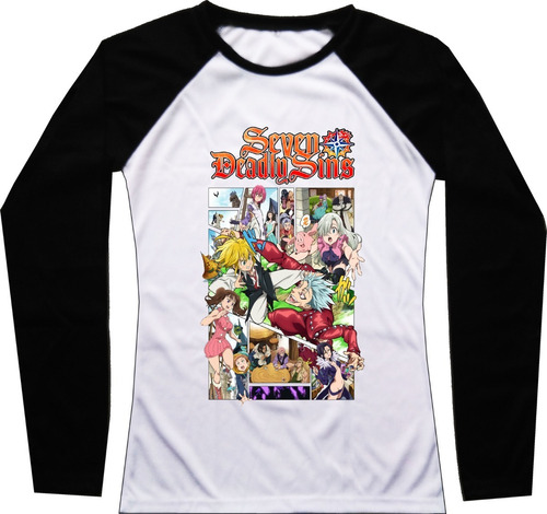 Buzo Siete Pecados Capitales Dama Raglan Anime Bca Urbanoz