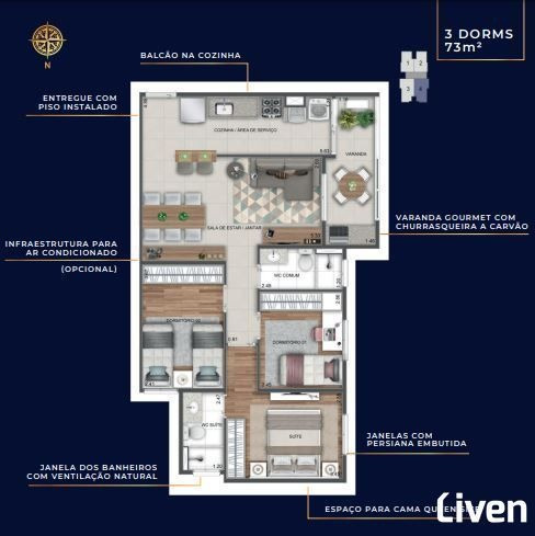 Imagem 9 de 9 de Lançamento De 2 E 3 Dormitórios, 1 Ou 2 Vagas E Muito Bem Localizado No Jardim América - 9101