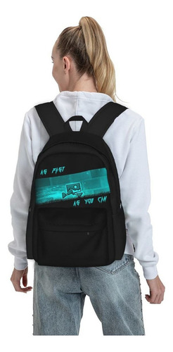 Geometry Dash Videojuego Mujer Mochila 3d Clásica Estudiante
