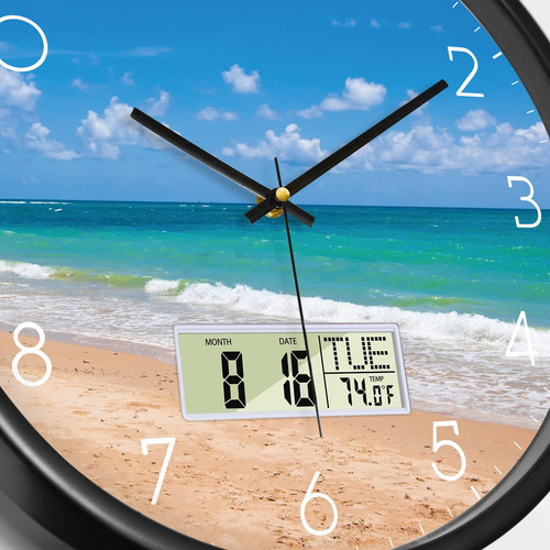 Relojes De Pared Modernos Con Calendario Y Fecha Ocean Wave