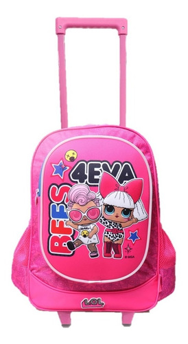 Imagen 2 de 5 de Mochila Carro Escolar Lol Surprise Con Luces Led 18´´ Nuevas