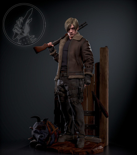 Figura Leon Kennedy Resident Evil 4 Remake V2 - Impresion 3d