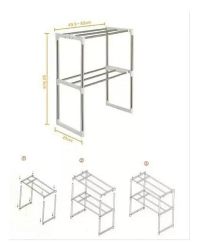 Estante Ajustabl Organizador Multiuso Cocina Baño Dormitorio