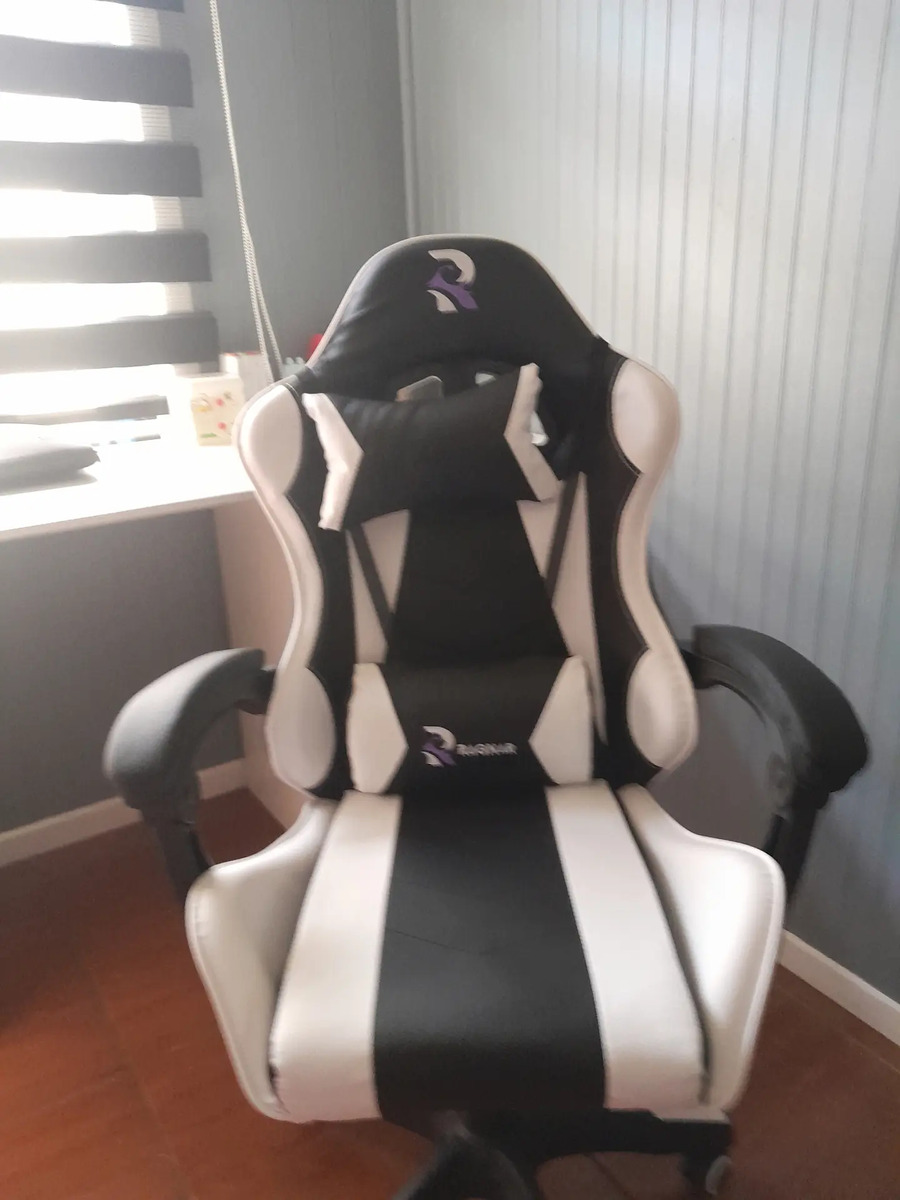 Foto real de Silla Gamer De Escritorio Marca Ragnar® Odín Xz-1000 Blanca