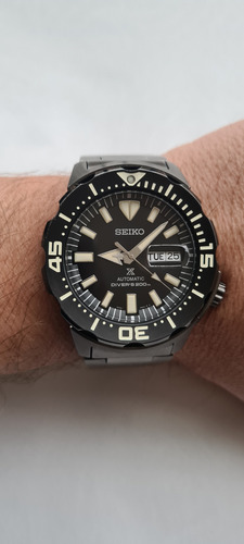 Relógio Automático Seiko Prospex Monster Black Srpd29k1 Preto Preto Preto