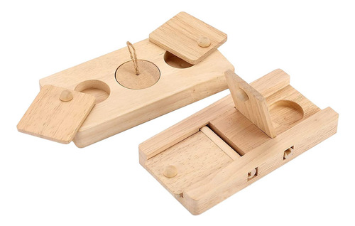 Juego De Juguetes De Forraje De Enriquecimiento De Madera,