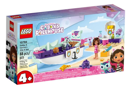 Lego Gabby's Dollhouse Navio E Spa Da Gabby E Sereiata 10786 Quantidade De Peças 88