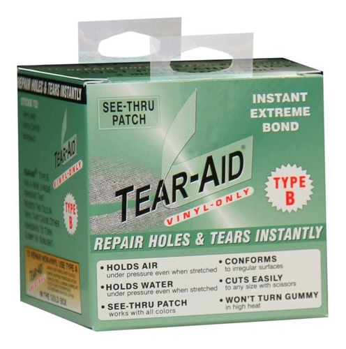 Imagen 1 de 3 de Kit De Parches De Reparación De Vinilo Tipo B Tear-aid