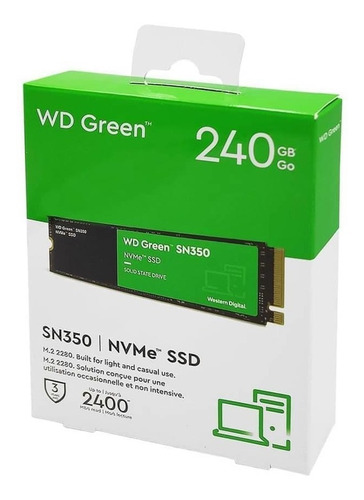 Disco Ssd 240gb Western Digital  Sn350  Nvme , Wds240g2g0c