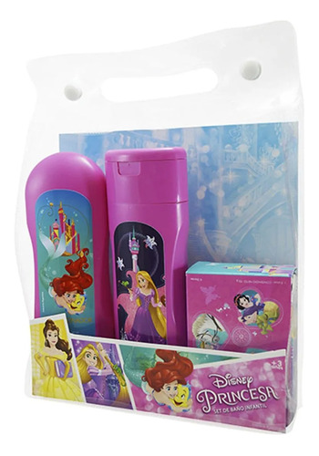 Disney Princesas Set De Baño Shampoo + Enjuague + Jabon