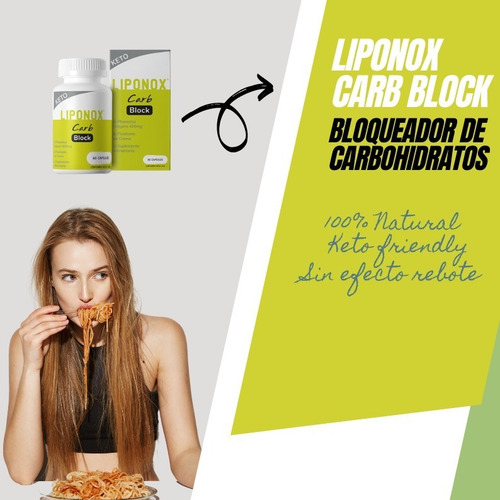 Imagen 2 de 4 de Bloqueador De Carbohidratos Keto Liponox Carb Block