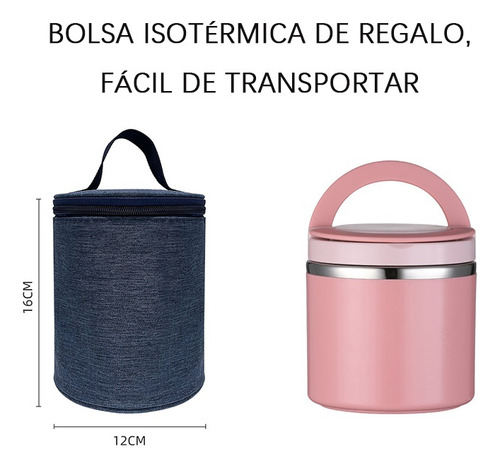 630ml Recipiente De Acero Inoxidable Aislado Para Comida Y