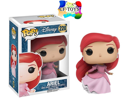 Ariel La Sirenita Disney Princesas Funko Pop Vestido Rosa Cf