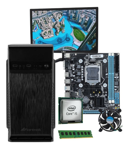 Pc Cpu Intel I5  8gb H61m Ssd 240gb Completo