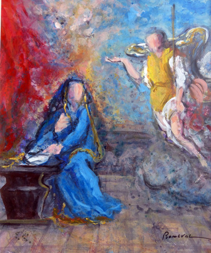 Lienzografia Virgen Anunciacion 120x90 Lienzo Impresion Arte