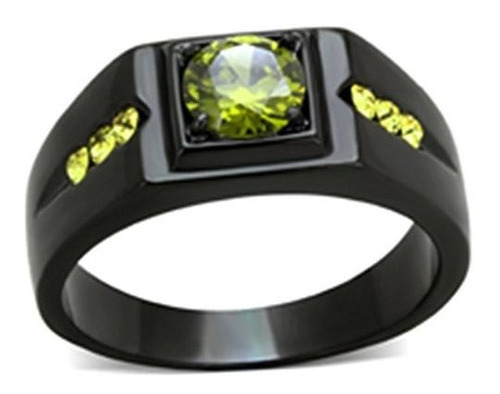 - Anillo Plateado De Iones Negros De Acero Inoxidable Con Ci