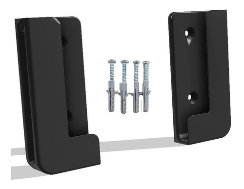 Suporte Splin de parede para Tablet Universal c/ Parafuso E Bucha Cor Preto