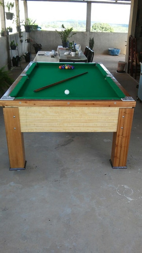 Mesa De Sinuca Bilhar Snooker Jantar Pedra Ficha Bar Casa