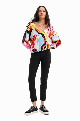 Pantalón Negro Mujer Desigual Casual