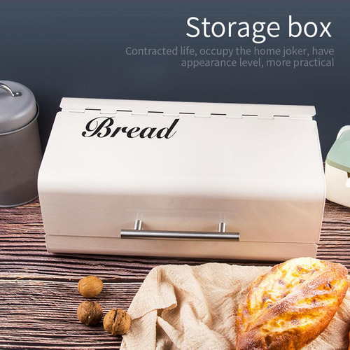 Caja De Almacenamiento De Pan Vintage De Hierro Para Cocina