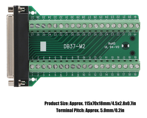 A Placa Terminal Do Conector Db37 Breakout Pcb Reto
