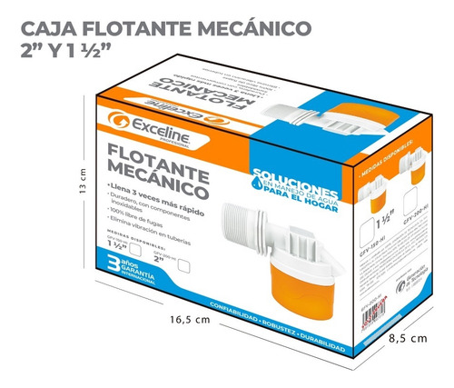 Flotante Para Tanque Válvula De Control De Llenado 1 1/2