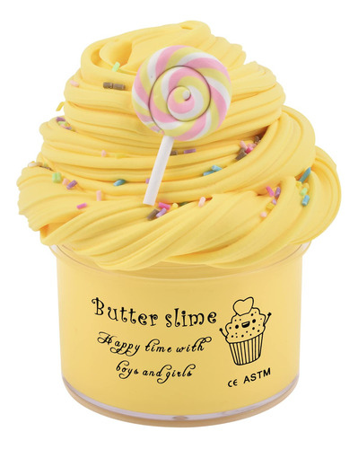 Lollypop Butter Slime, Slime Perfumado Amarillo, Juguete Par