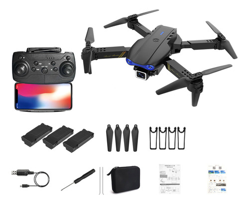 Drone Plegable K3 Hd 4k De Larga Duración Con Batería B, Cám