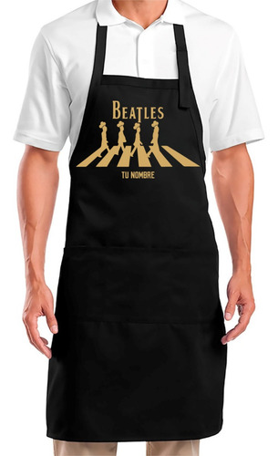 Mandil Delantal Beatles Papá Padre Regalo Personaliza Nombre