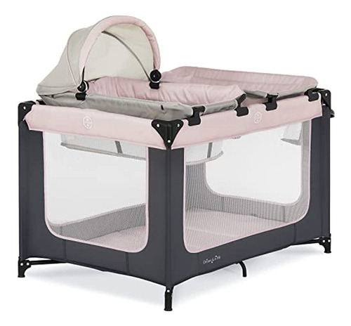 Dream On Me Emily Rose Deluxe Playard En Rosa Con Cambiador 