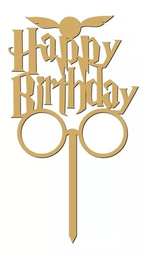 Letrero Para Pastel Cake Topper Happy Birthday Harry Potter | MercadoLibre