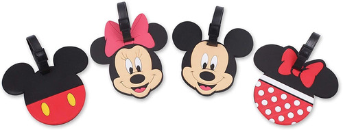  Set Of   Mickey Mouse Minnie Mouse Travel Silicone Lug...