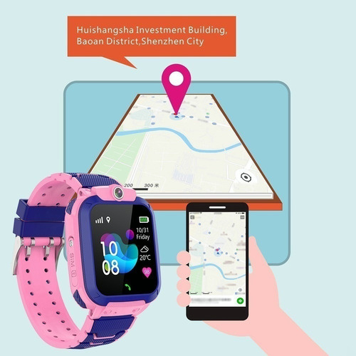 Reloj Inteligente Rosa Con Localizador Lbs Y Llamada Sos Par