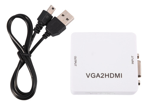 Convertidor Mini Vga A Hdmi, 1080p, Vga2/hdmi, Adaptador Par