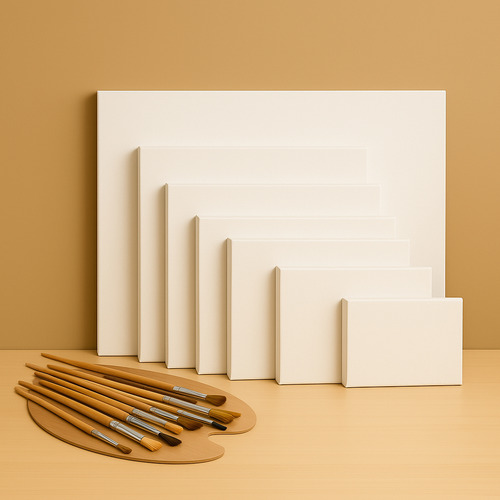 10 Telas Painel Para Pintura 20x20cm Tinta A Óleo E Acrílica