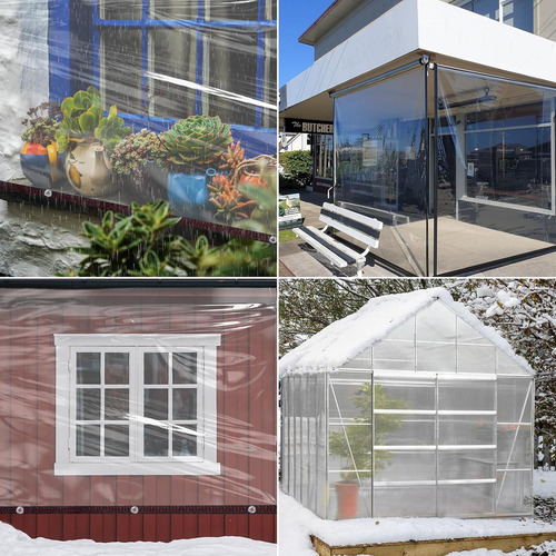 Lona Transparente Resistentes Con Ojales De 3x6, Impermeable