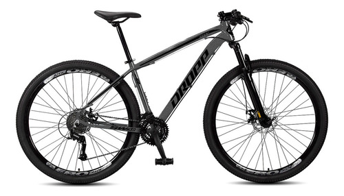 Bicicleta Aro 29 Dropp Sw 24v Câmbio Shimano Mtb Alumínio Cor Grafite E Preto Tamanho Do Quadro 21