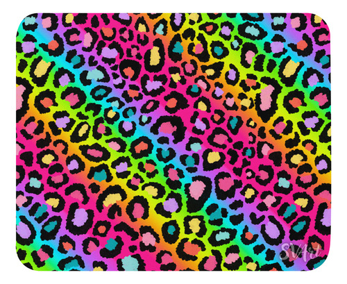 Mouse Pad Svart Diseño Con Colores Arcoiris