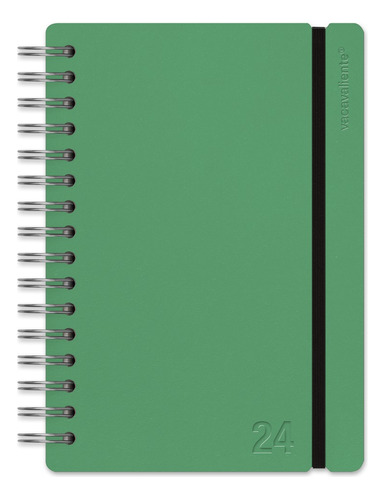 Agenda 2024 Semanal A5 Vacavaliente Cuero Reciclado Color de la portada Verde Lotus