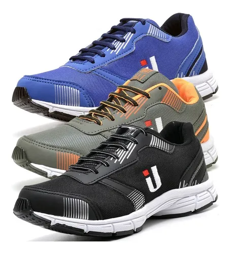 comprar Kit Tênis Masculino Caminhada 3 Pares Easy Confortável Combo