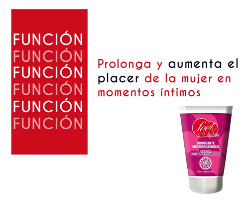 Lubricante Gel Multiorgásmico Fruta Comestible 20ml Feelmaxx