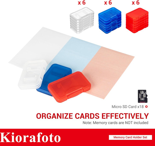 18 Fundas De Plástico Transparente Multicolor Para Tarjetas