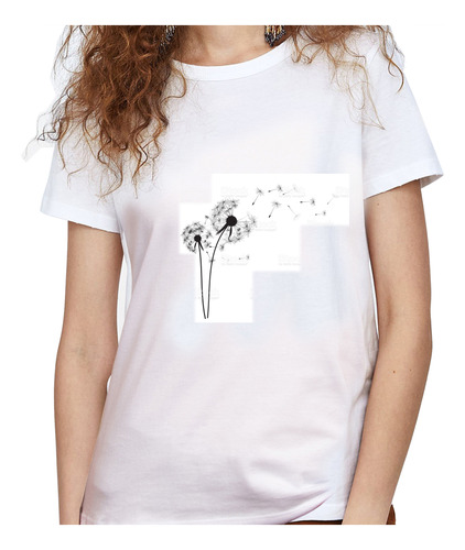 Camiseta Dama Estampada ilustracion Diente De Leon