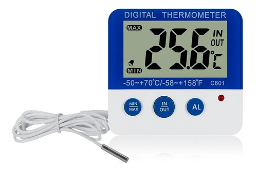 Termometro Lcd Doble Funcion Internaexterna  Sonda De 1metro